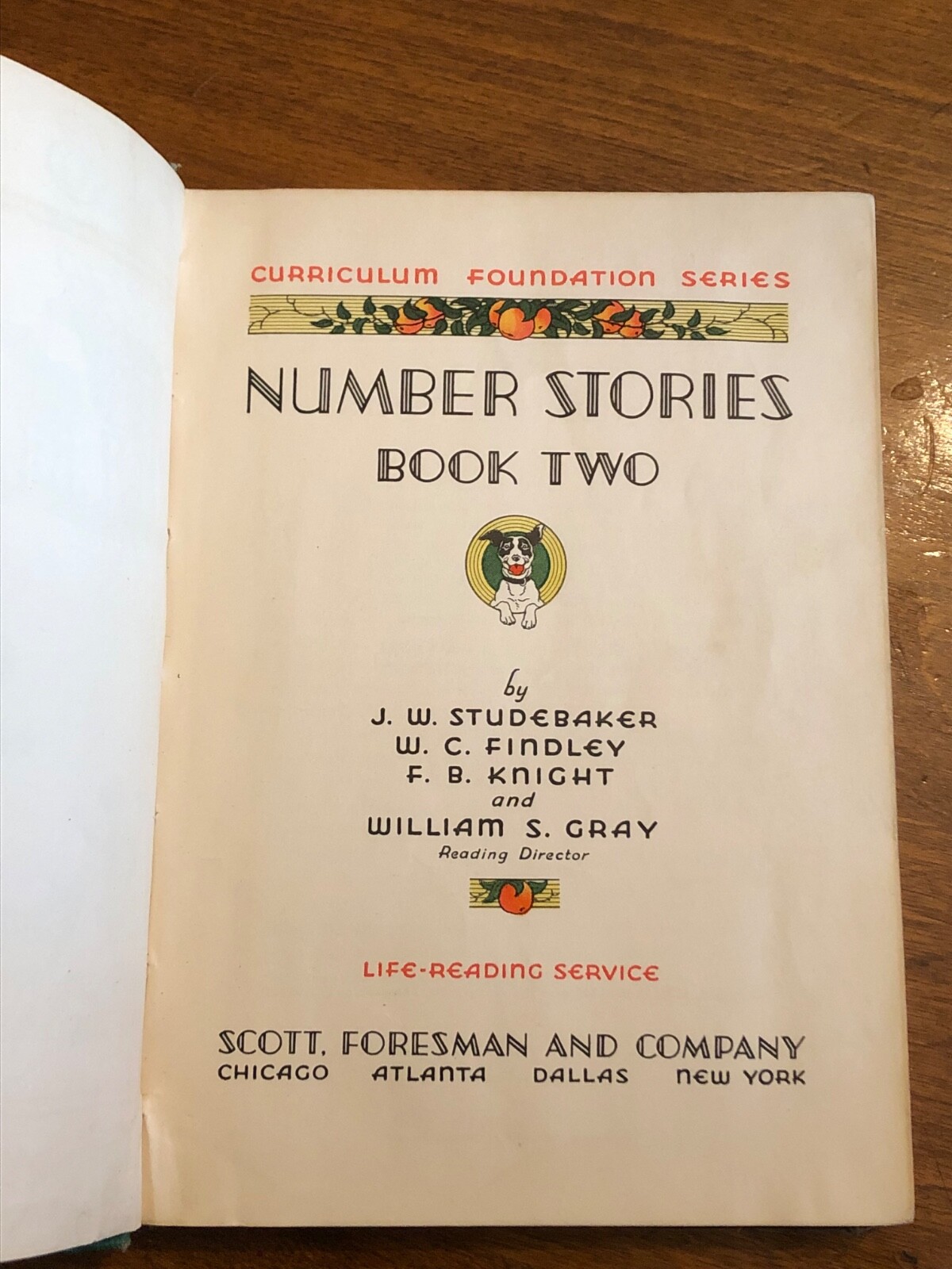 Number Stories Book Two Curriculum Foundation Series 1933 Studebaker Hardback