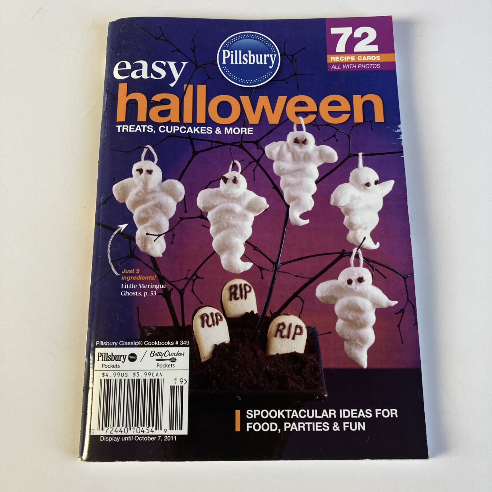 Pillsbury Classic Cookbook Easy Halloween 72 Recipe Cards #349 Treats Cupcakes
