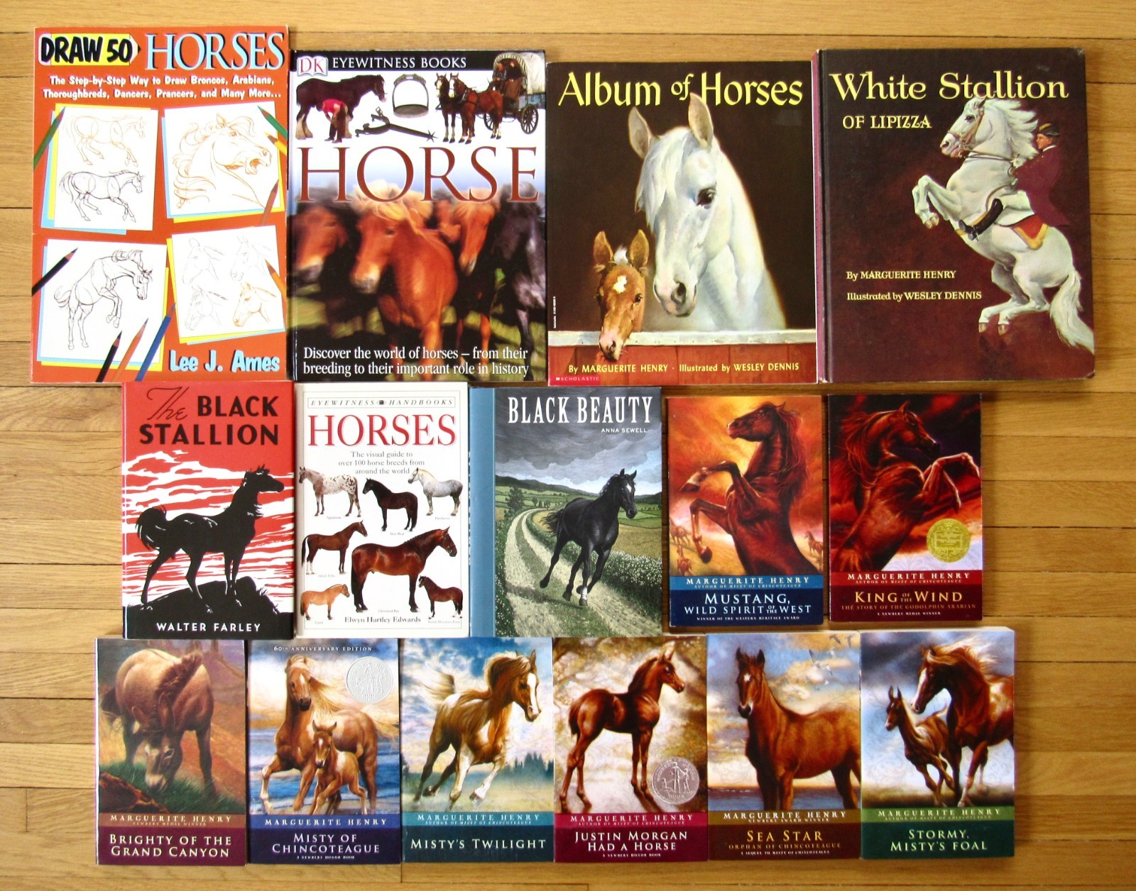 Lot 15 HISTORY OF THE HORSE & Extras Marguerite Henry Books Beautiful Feet L2