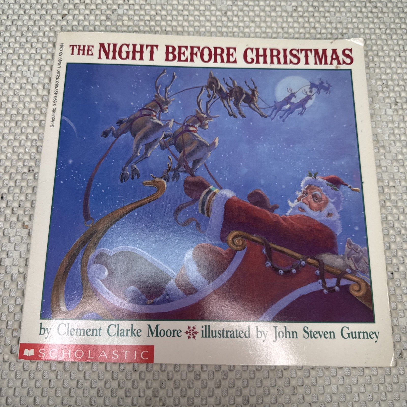 VTG 1989 The Night Before Christmas Book By Clement C. Moore Children’s Book.