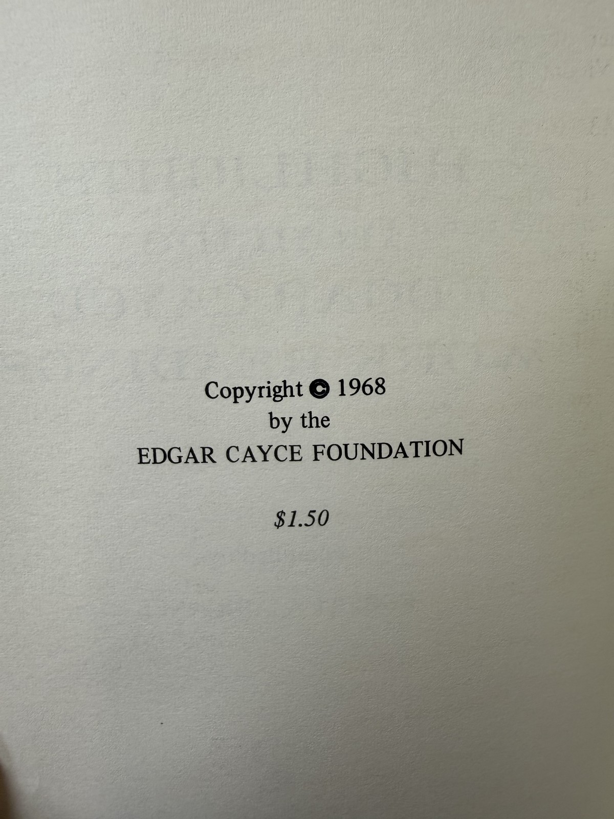 Highlights from the Edgar Cayce Work Readings 1968 A.R.E. Press Robert Adriance