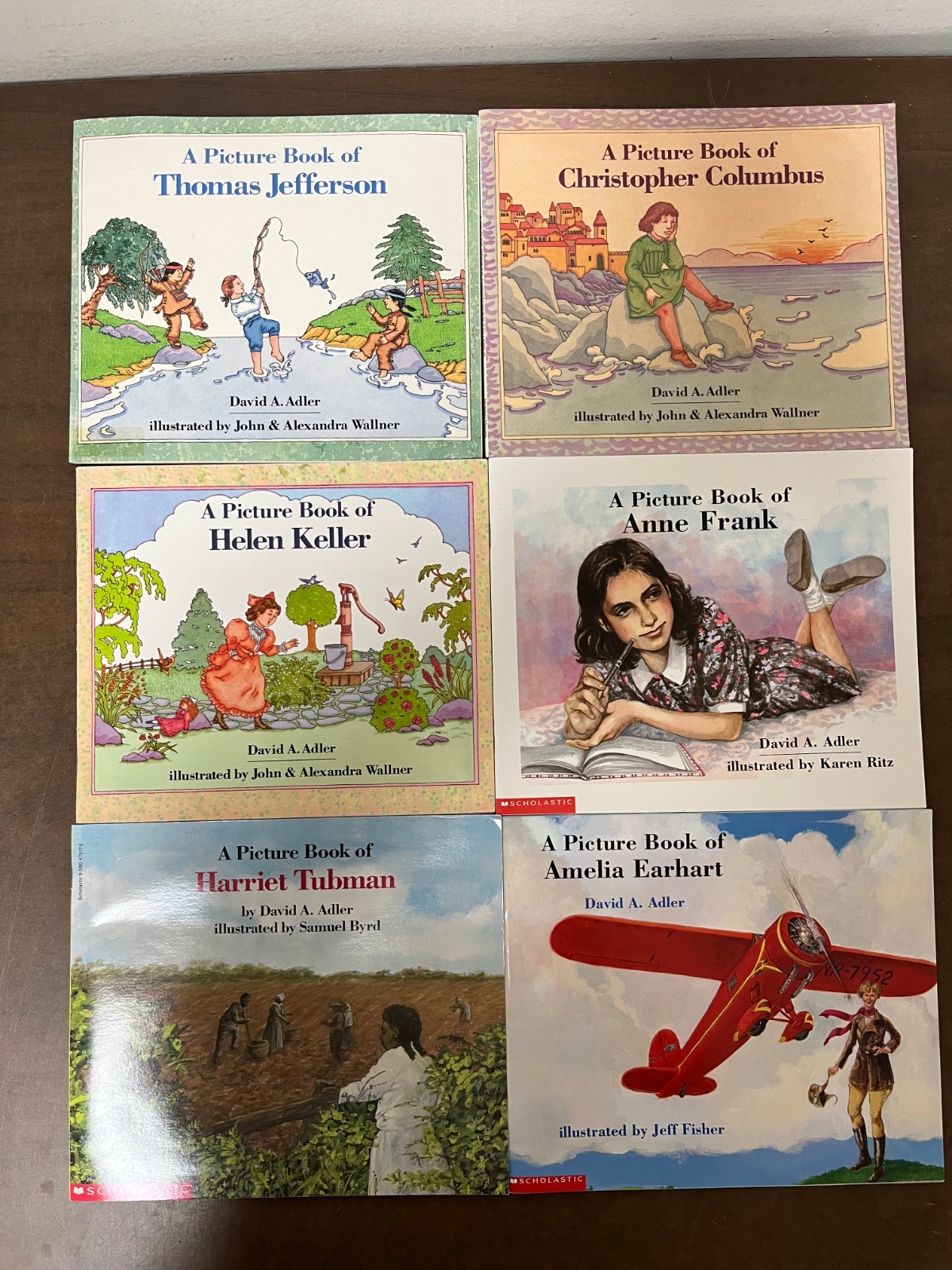 Picture Book Biographies by David A. Adler Lot of 6 Scholastic History