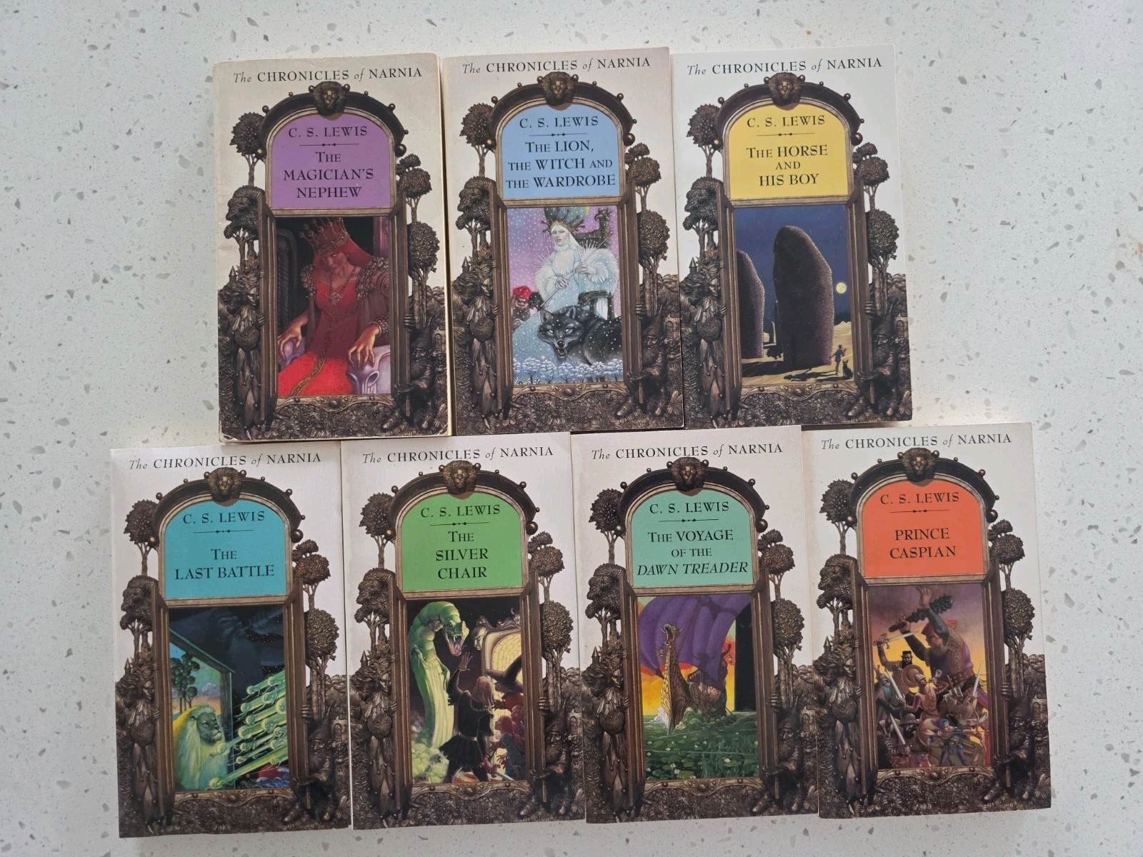 The Chronicles of Narnia Paperback Vintage Set C.S Lewis 1994 Anniversary Edt